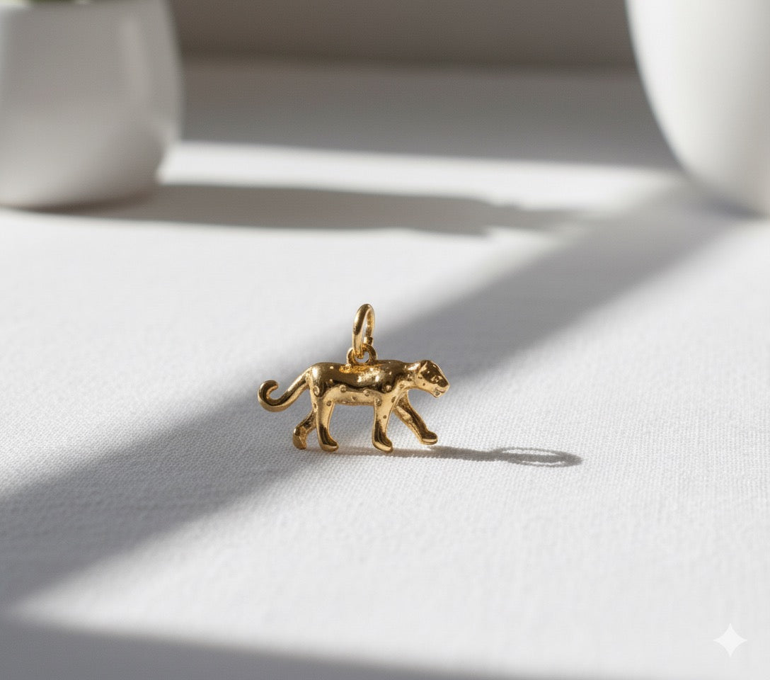 Golden Panther Brass Pendant – Symbol of Power, Grace & Fierce Elegance 🐆✨