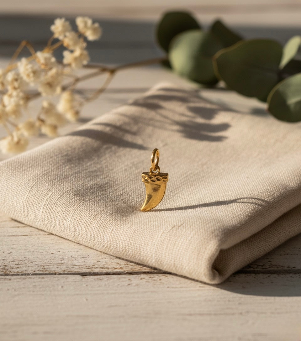 Tusker Claw Brass Pendant – Symbol of Strength & Protection