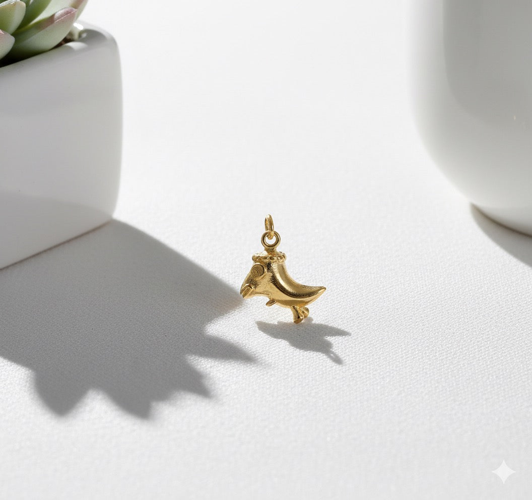 Golden Bird Brass Pendant – Symbol of Freedom, Hope & New Beginnings 🕊️✨