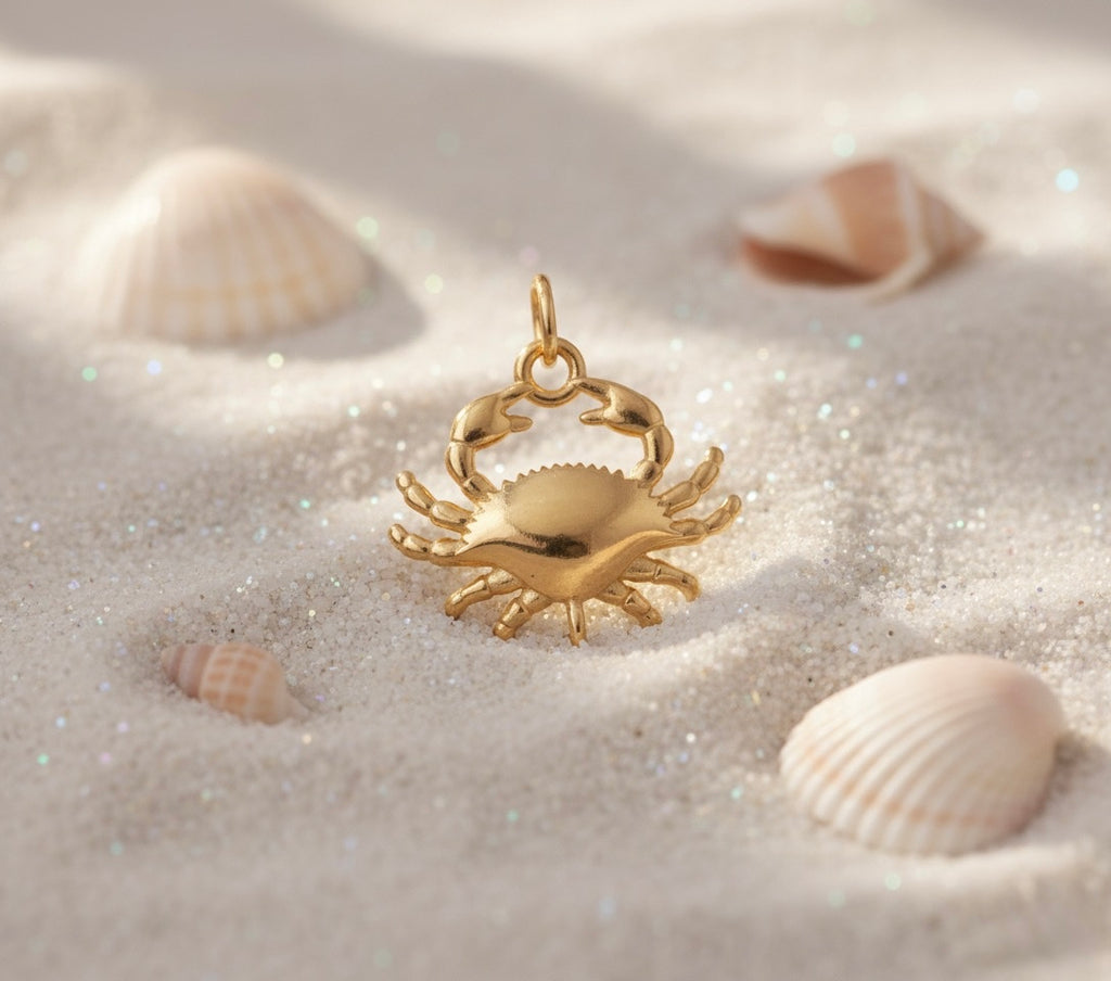 Golden Crab Brass Pendant – Ocean-Inspired Elegance with a Touch of Coastal Charm 🦀