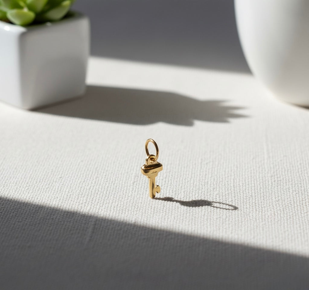 Golden Key Brass Pendant – Unlock Your Style with Symbolic Elegance ✨🔑