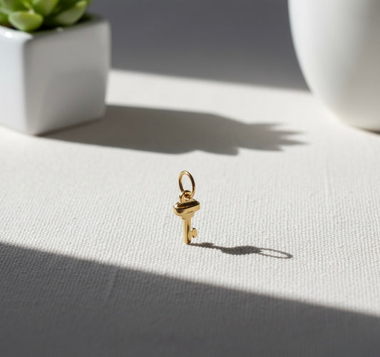 Golden Key Brass Pendant – Unlock Your Style with Symbolic Elegance ✨🔑
