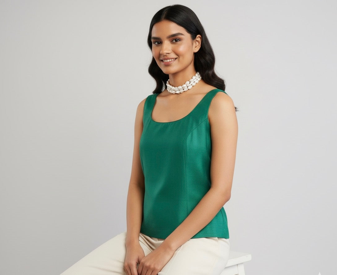 ✨ Brass Pearl Layered Necklace Set – Elegant White Beaded Jewellery for Weddings & Parties