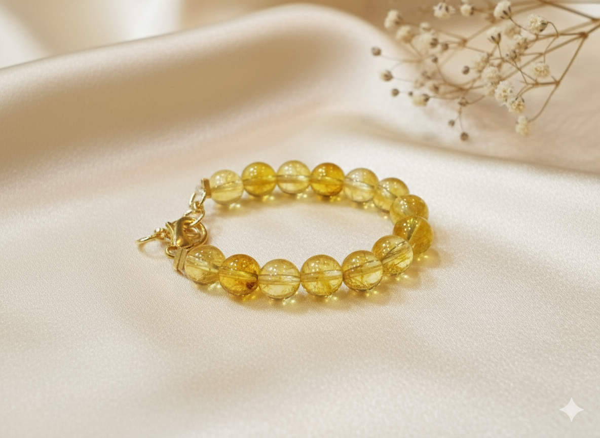 Radiant Citrine Gemstone Bracelet - Natural Energy