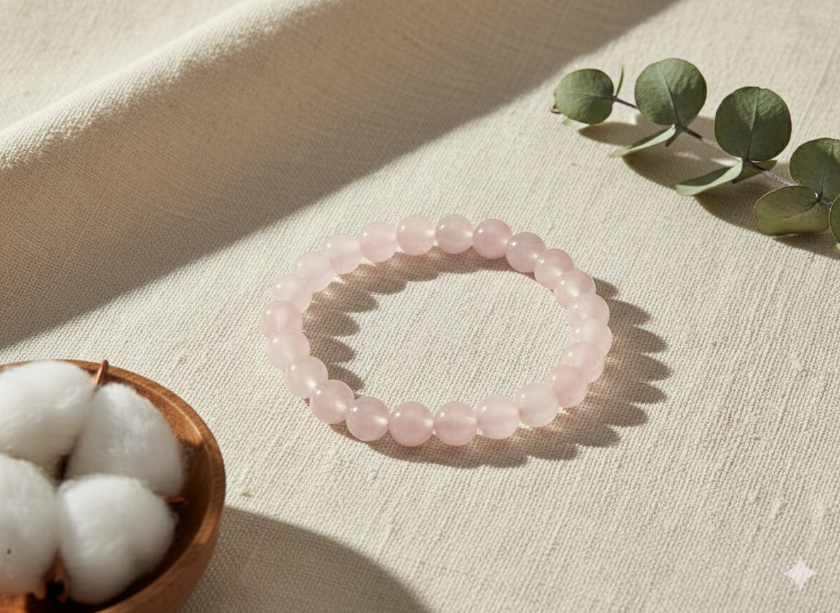 Gentle Rose Quartz Bracelet – Love, Healing & Self-Care Elegance