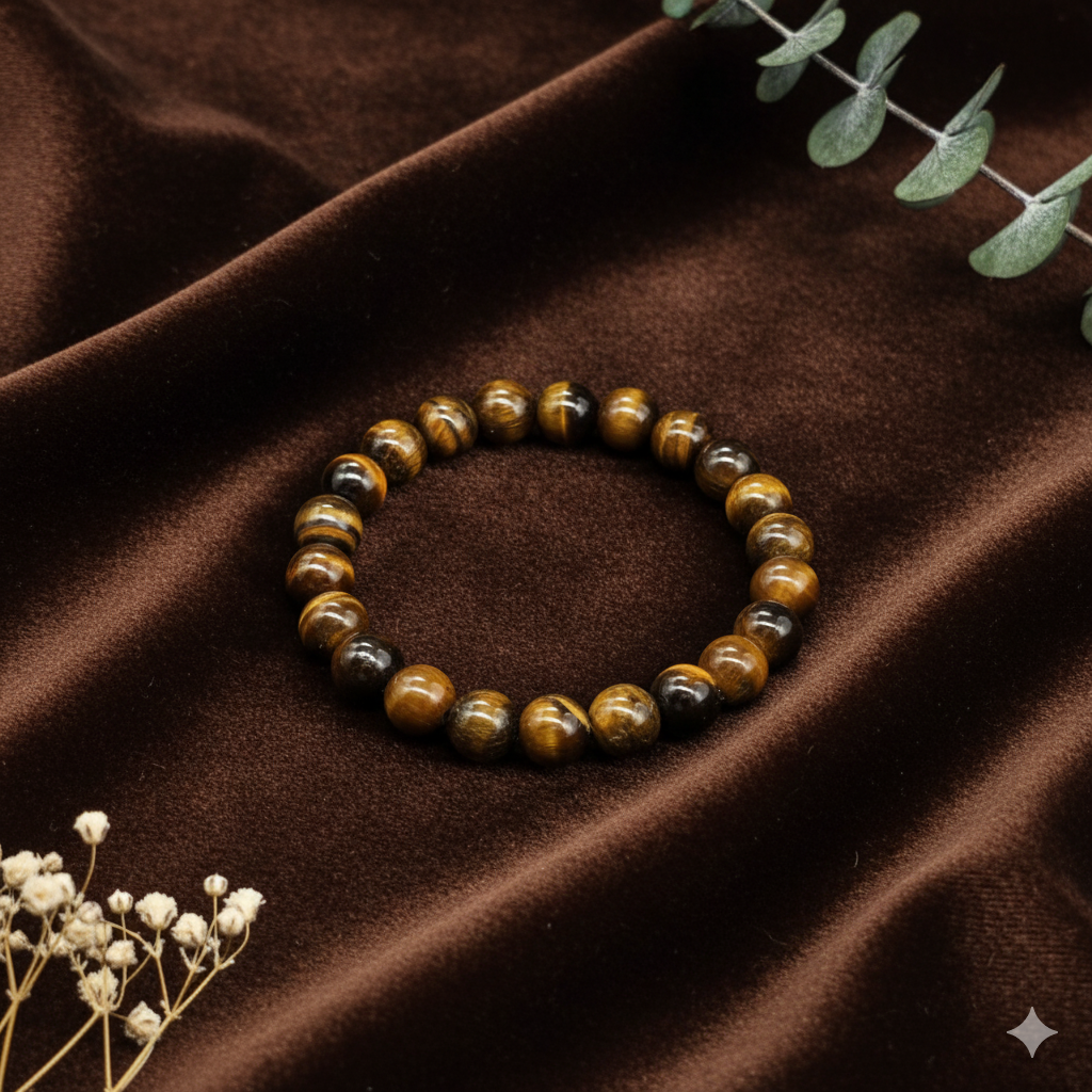 Natural Tiger’s Eye Gemstone Bracelet - Confidence, Protection & Success