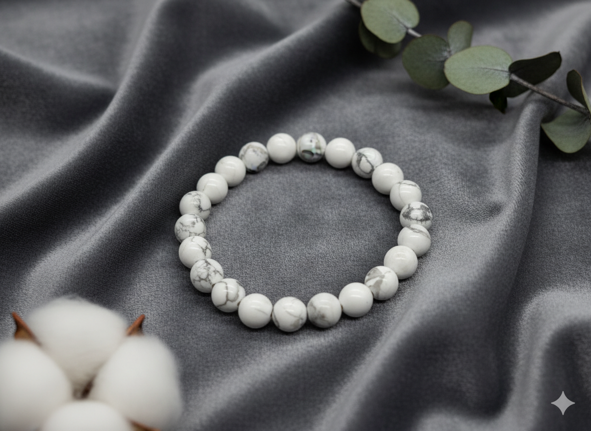 Tranquil Howlite Bracelet – Calmness, Clarity & Stress Relief in Style