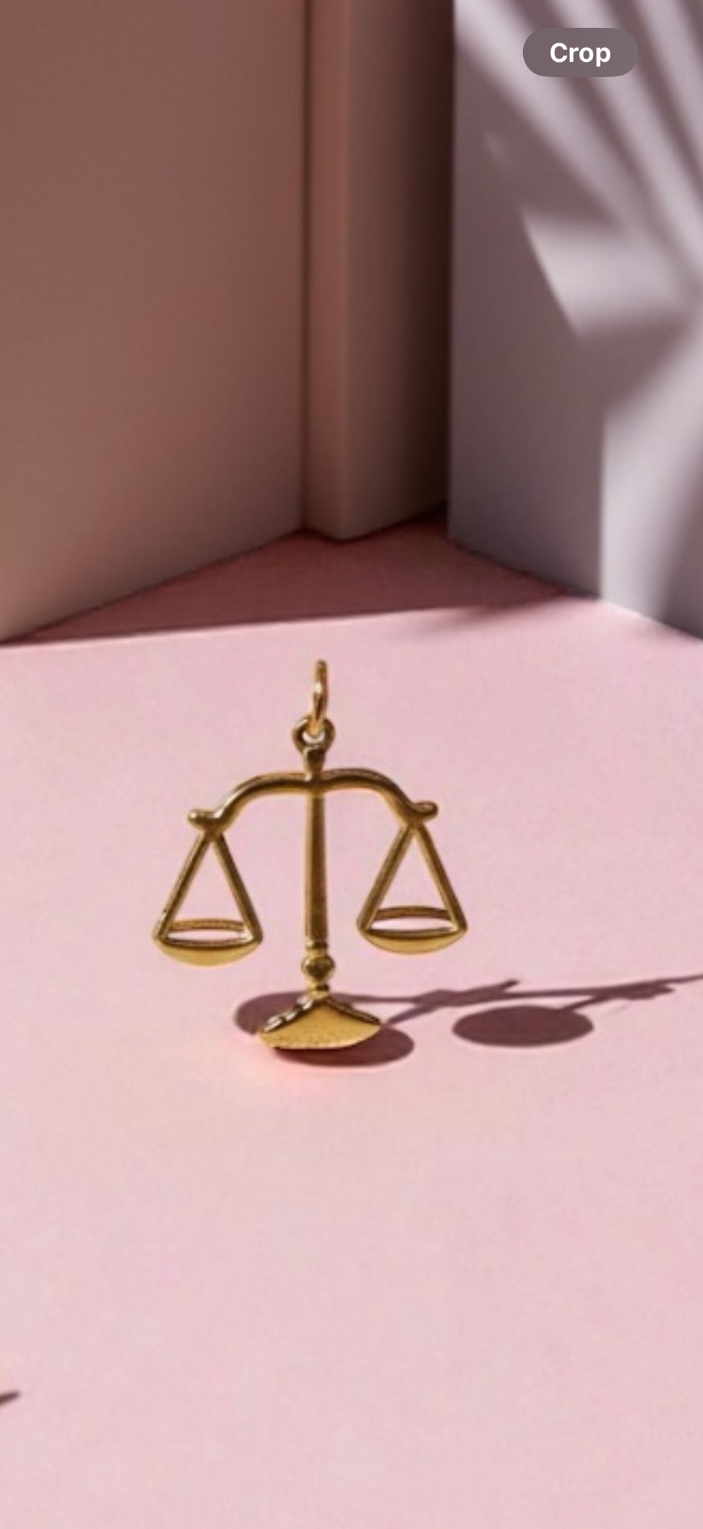 Golden Justice Scale Brass Pendant – Symbol of Balance & Truth